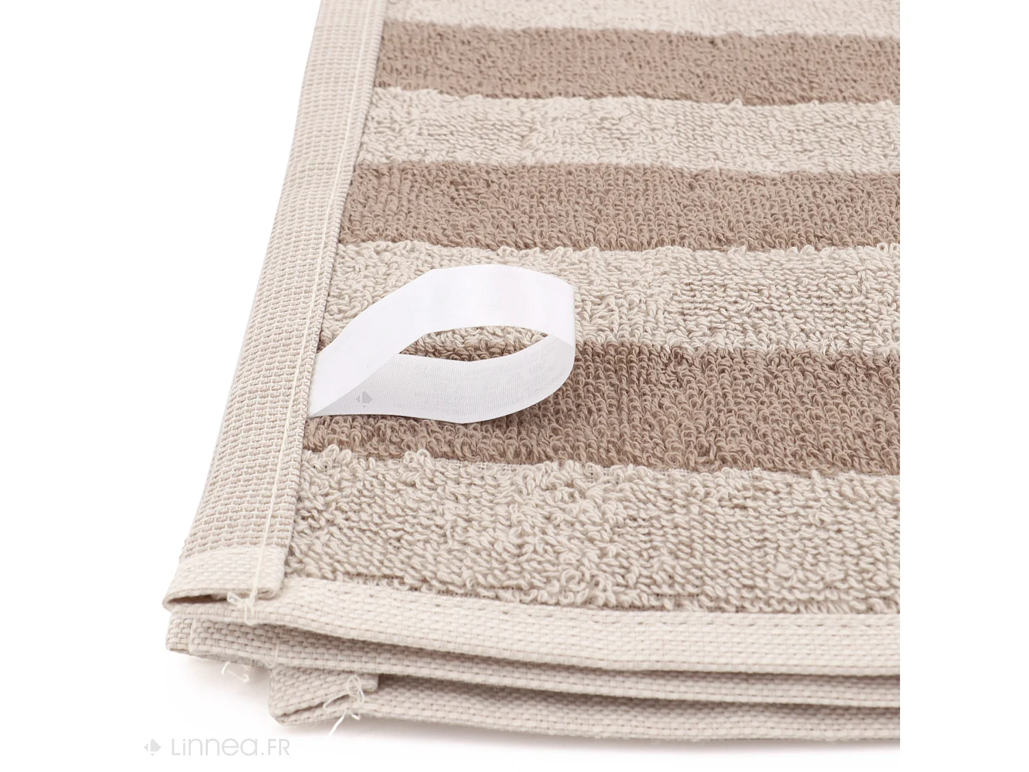 Lot de 2 torchons de cuisine éponge 50x50 cm coton PAT marron