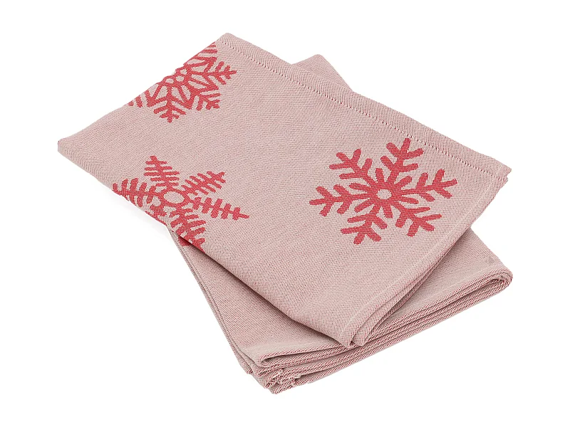 Lot de 2 torchons de cuisine toile 50x70 cm coton ICE rouge