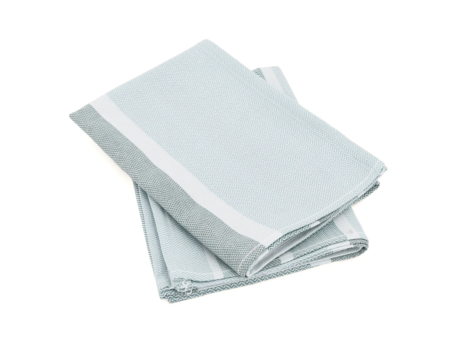 Lot de 2 torchons de cuisine toile 50x70 cm coton OTON bleu