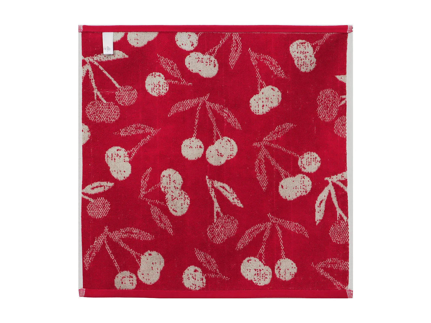 Lot de 2 torchons de cuisine éponge 50x50 cm coton BING rouge