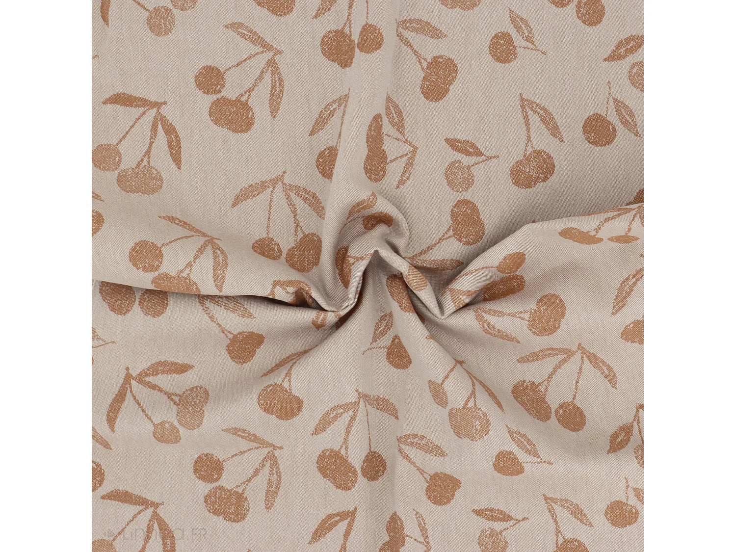 Lot de 2 torchons de cuisine toile 50x70 cm coton BING marron