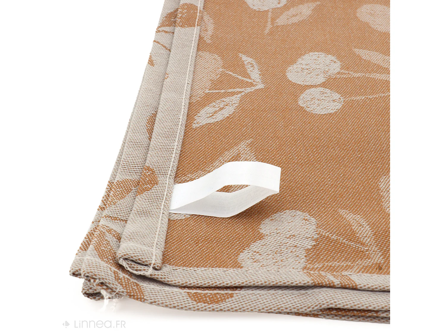 Lot de 2 torchons de cuisine toile 50x70 cm coton BING marron