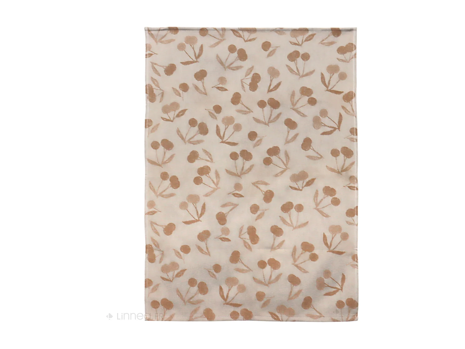 Lot de 2 torchons de cuisine toile 50x70 cm coton BING marron