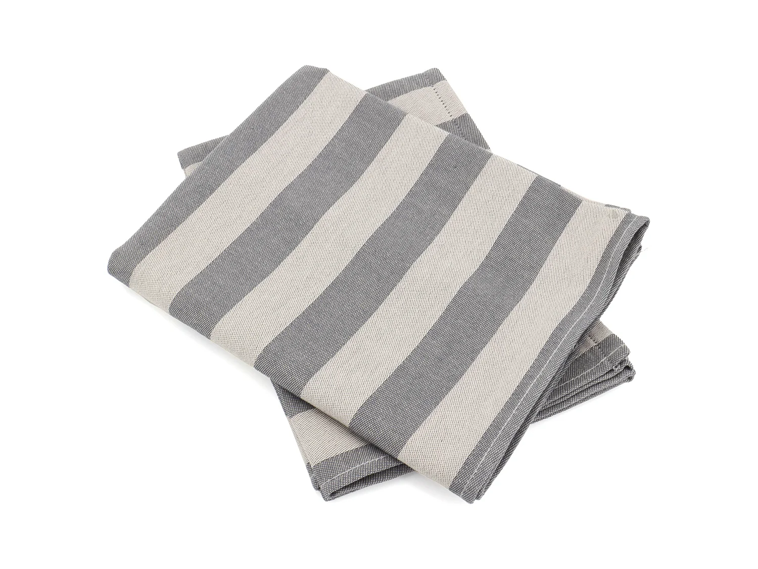 Lot de 2 torchons de cuisine toile 50x70 cm coton PAT gris