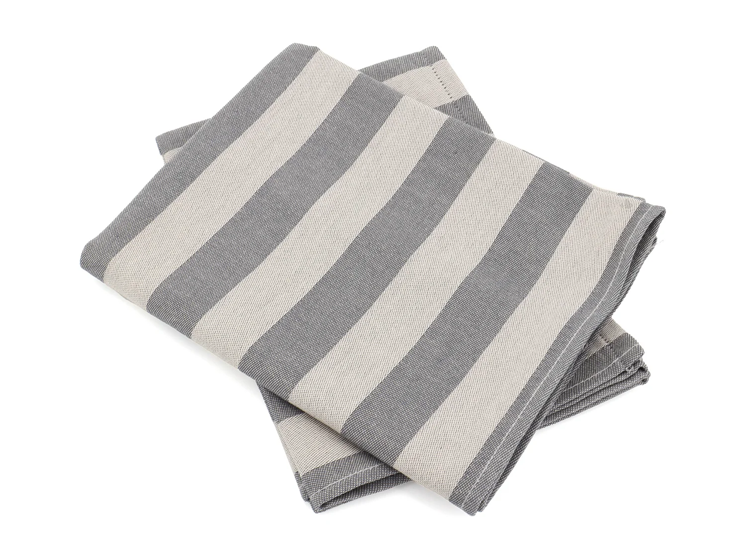 Lot de 2 torchons de cuisine toile 50x70 cm coton PAT gris