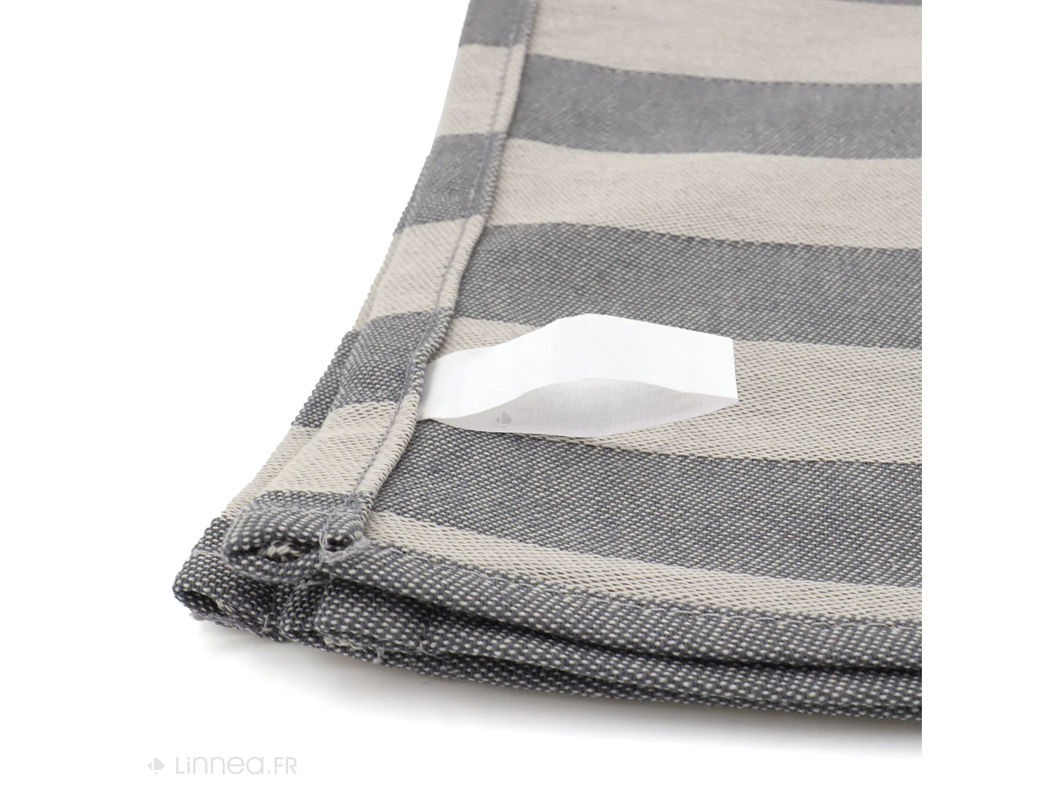 Lot de 2 torchons de cuisine toile 50x70 cm coton PAT gris