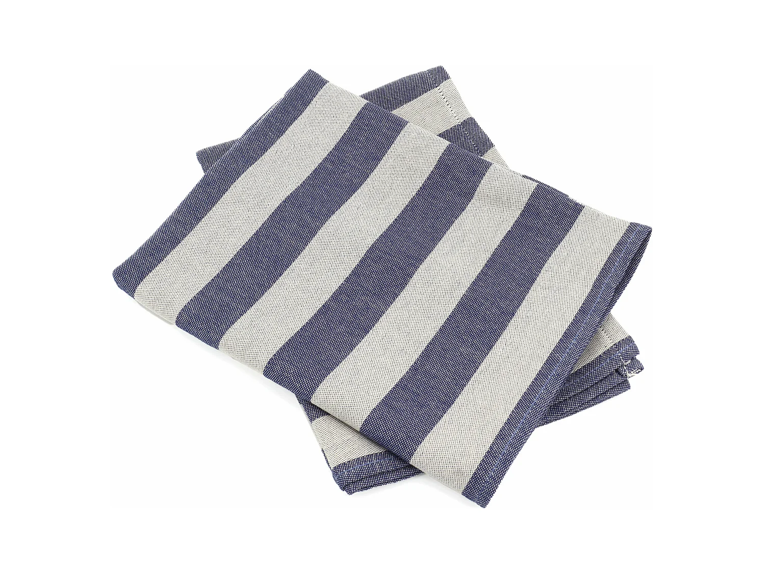 Lot de 2 torchons de cuisine toile 50x70 cm coton PAT bleu