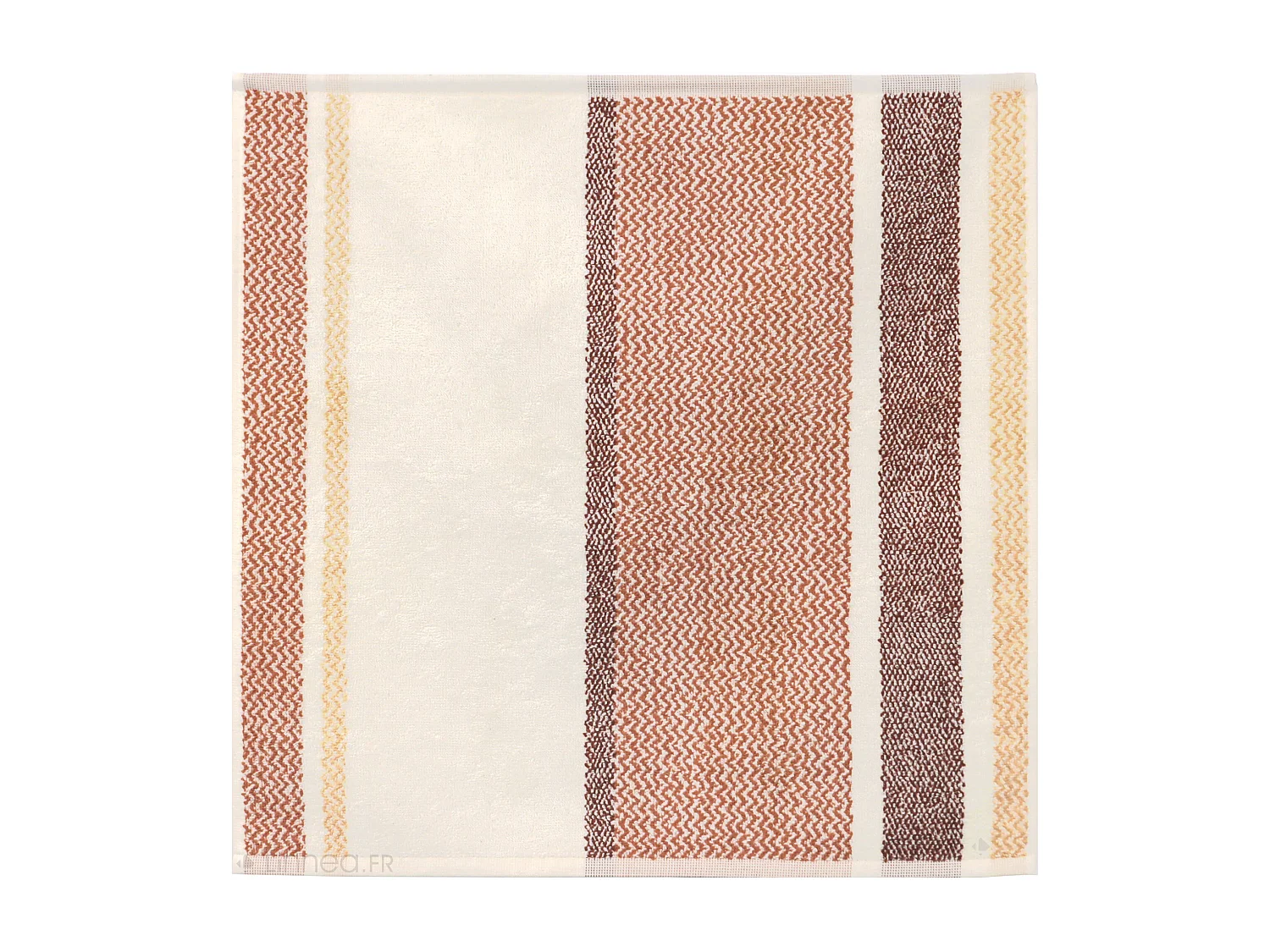 Lot de 2 torchons de cuisine éponge 50x50 cm coton OTON marron