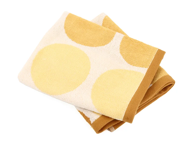 Lot de 2 torchons de cuisine éponge 50x50 cm coton GLOBUS jaune