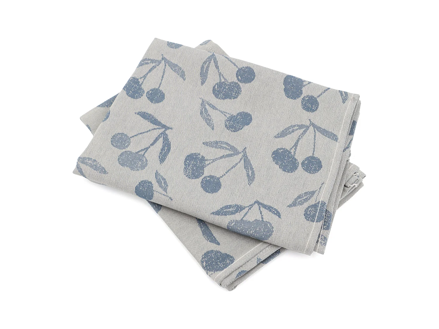 Lot de 2 torchons de cuisine toile 50x70 cm coton BING bleu