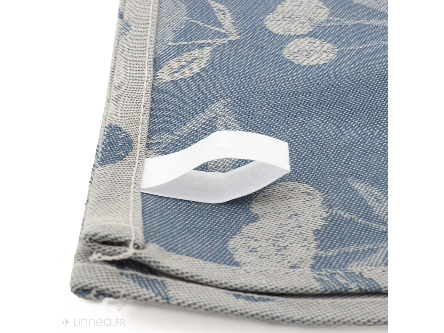 Lot de 2 torchons de cuisine toile 50x70 cm coton BING bleu