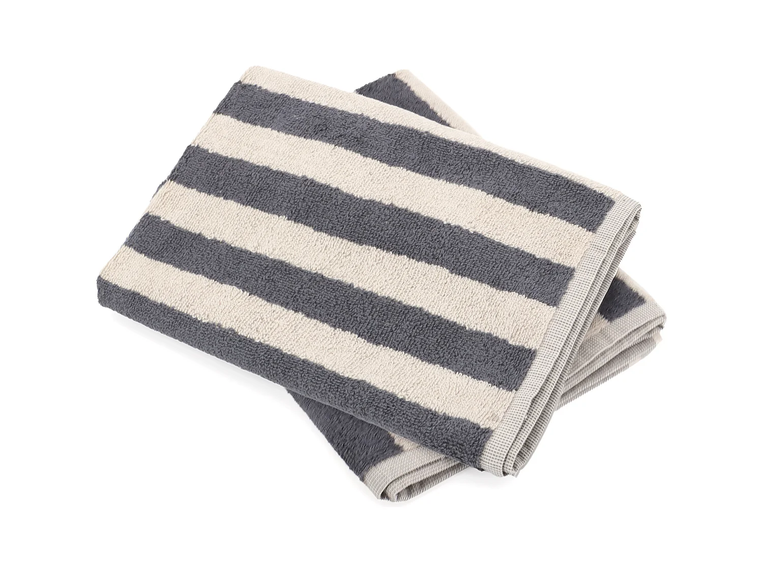 Lot de 2 torchons de cuisine éponge 50x50 cm coton PAT gris