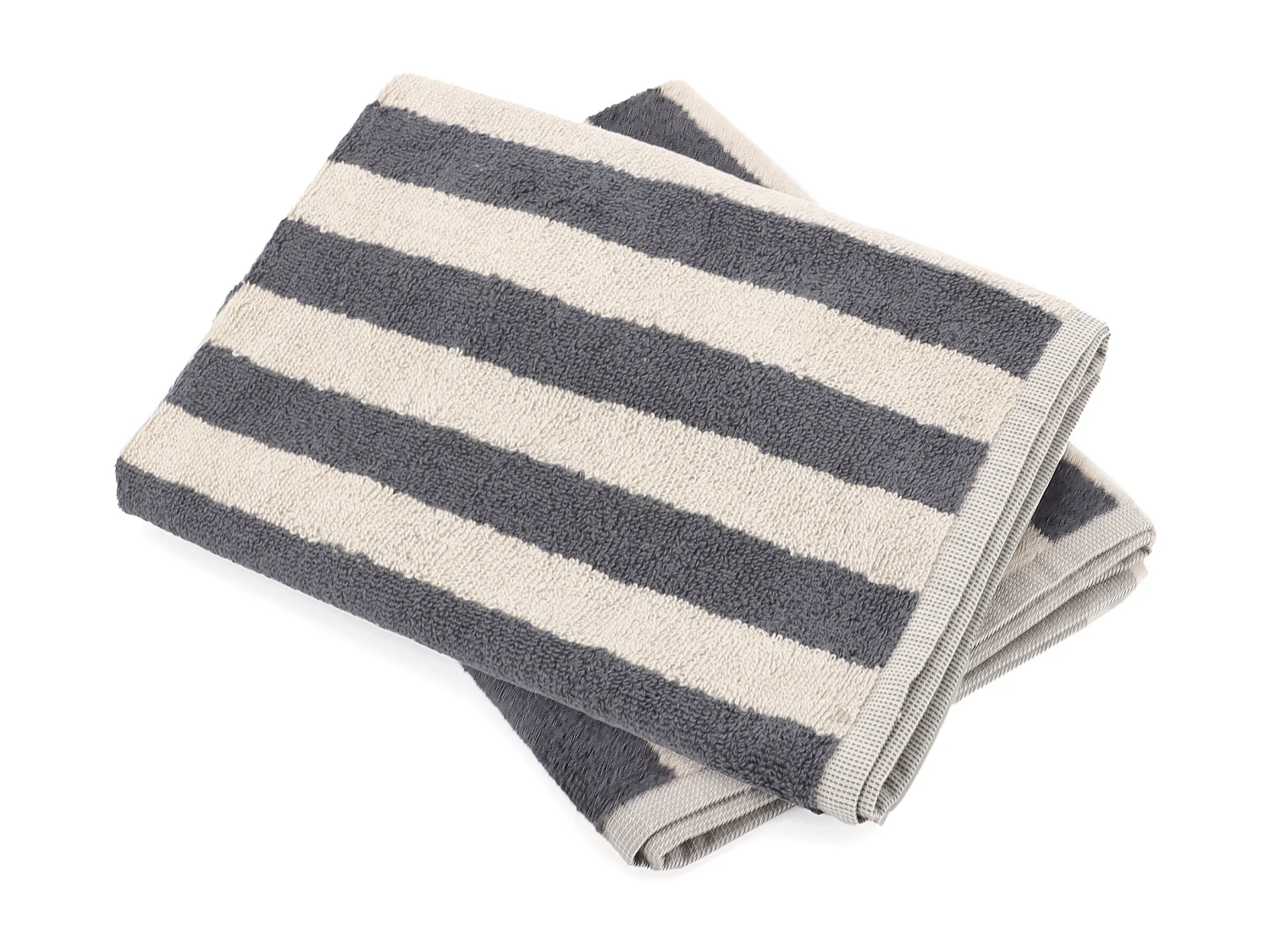 Lot de 2 torchons de cuisine éponge 50x50 cm coton PAT gris