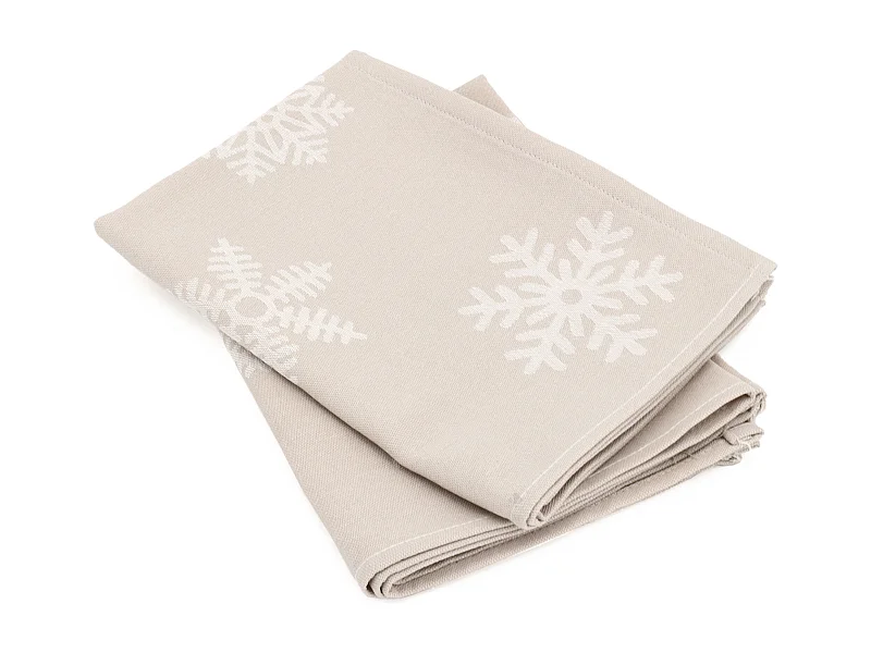 Lot de 2 torchons de cuisine toile 50x70 cm coton ICE beige