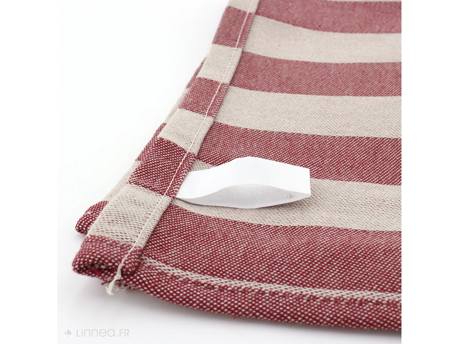Lot de 2 torchons de cuisine toile 50x70 cm coton PAT bordeaux