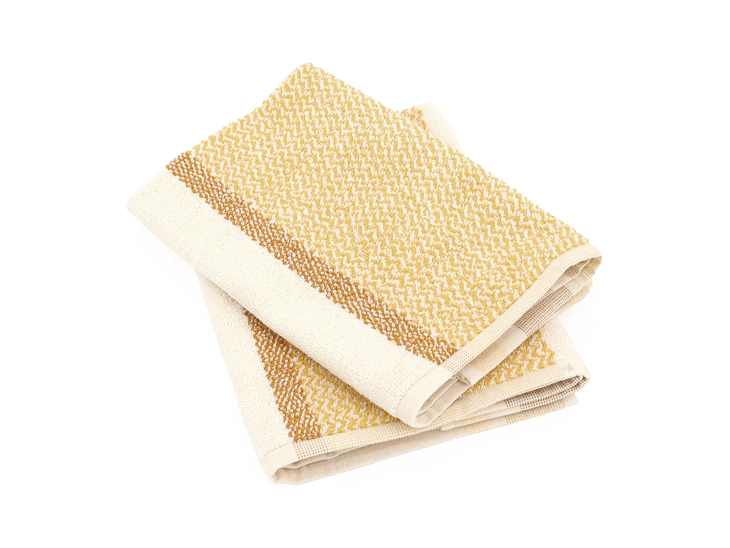 Lot de 2 torchons de cuisine éponge 50x50 cm coton OTON jaune