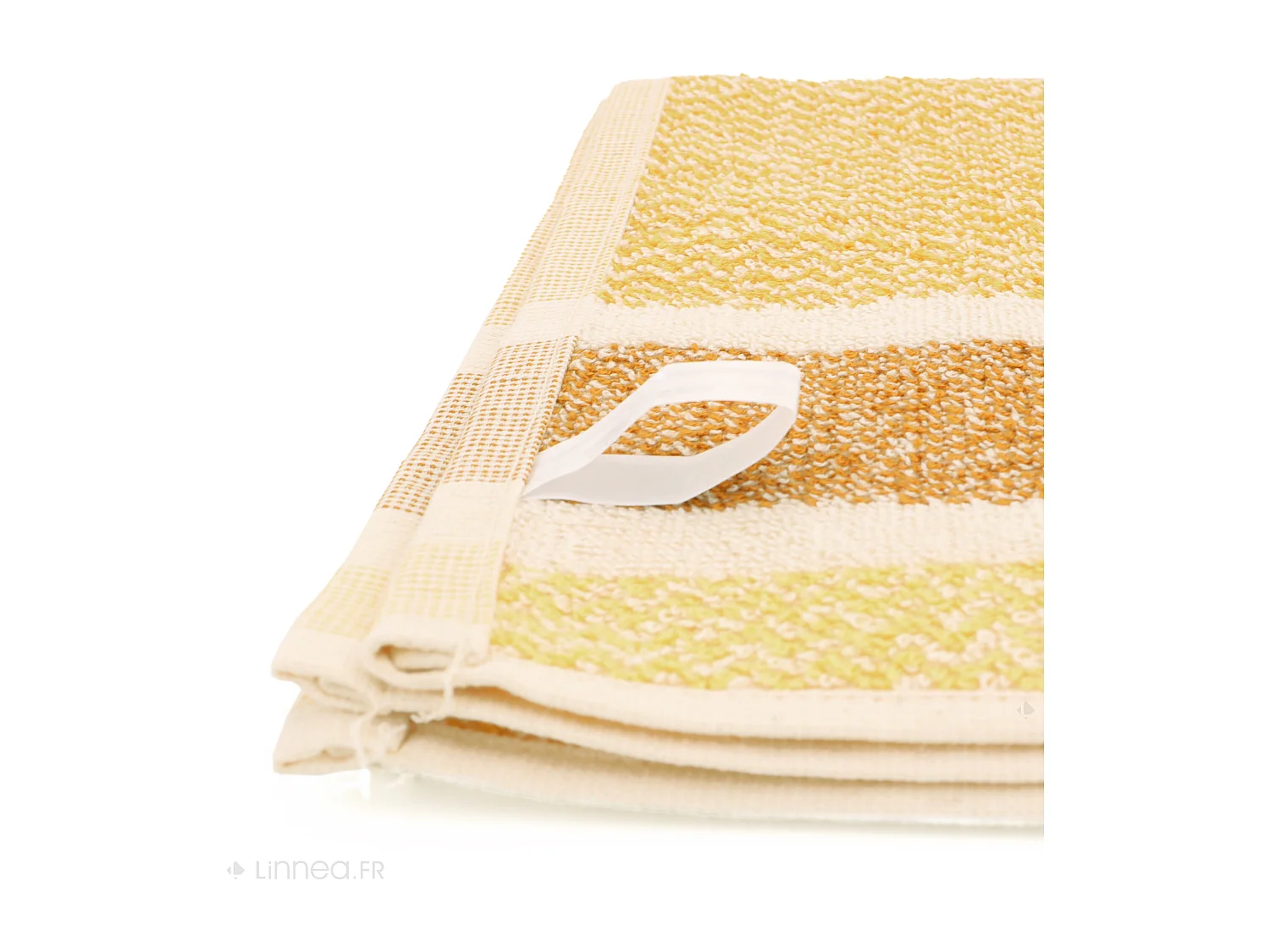 Lot de 2 torchons de cuisine éponge 50x50 cm coton OTON jaune