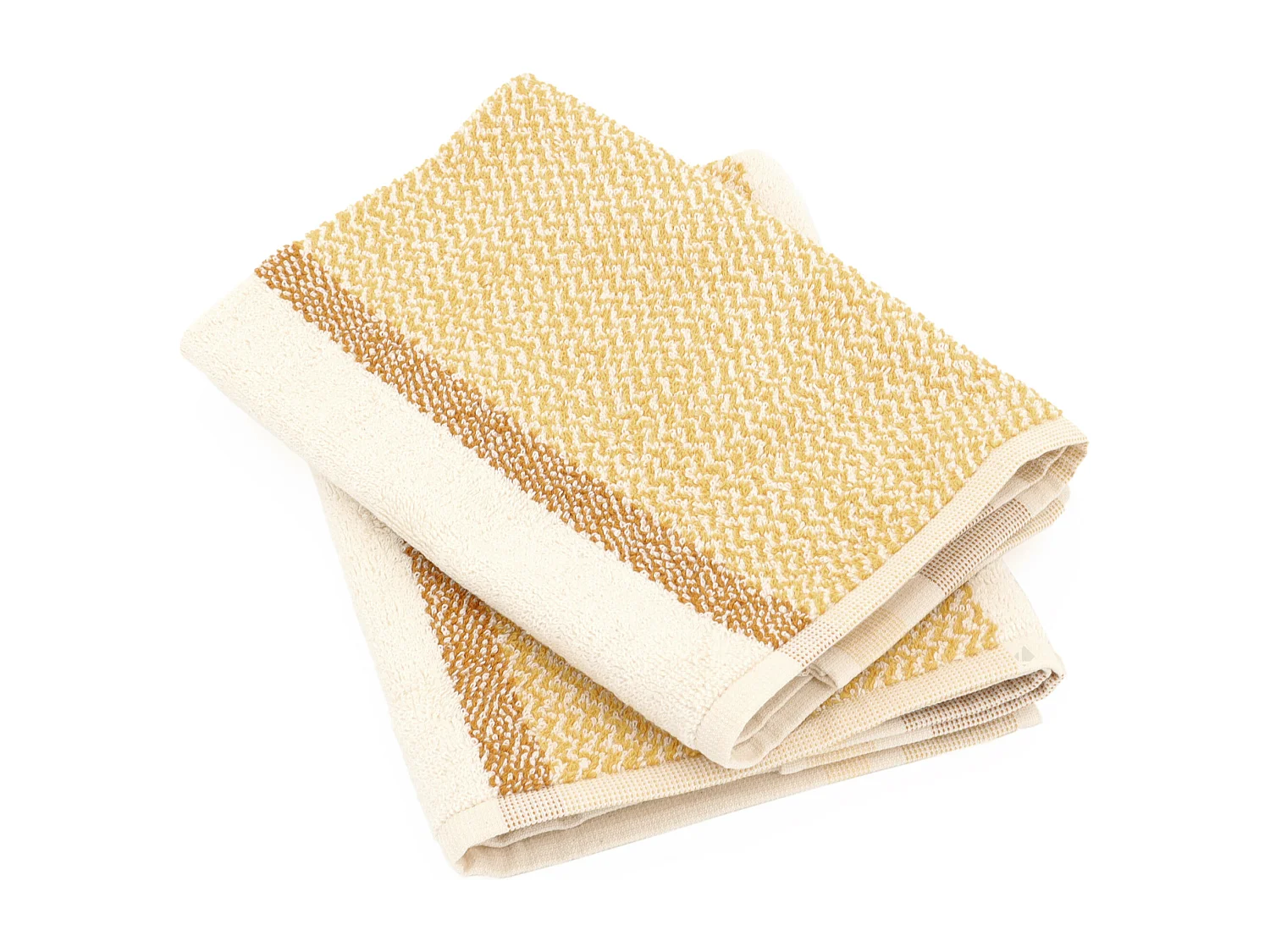 Lot de 2 torchons de cuisine éponge 50x50 cm coton OTON jaune