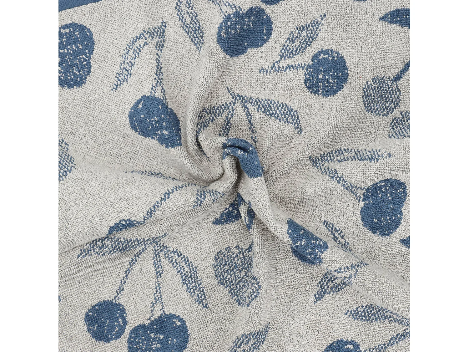 Lot de 2 torchons de cuisine éponge 50x50 cm coton BING bleu