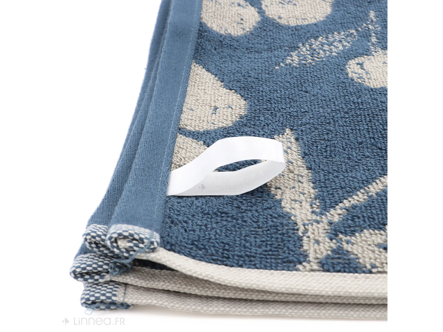 Lot de 2 torchons de cuisine éponge 50x50 cm coton BING bleu