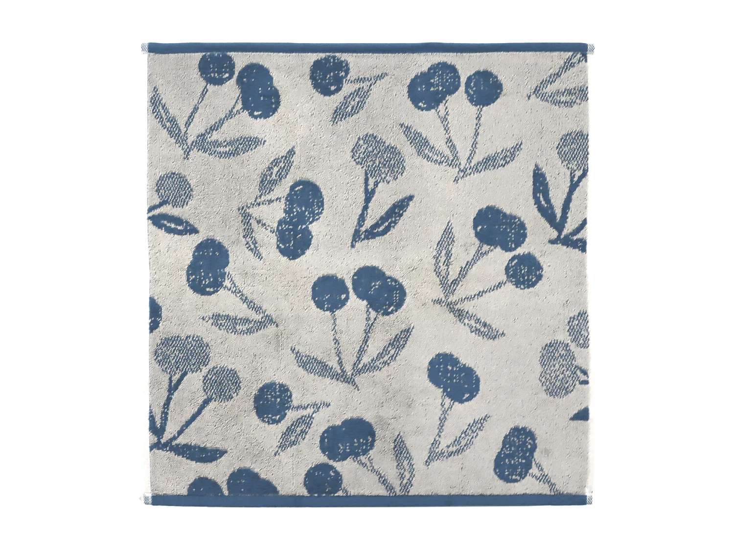 Lot de 2 torchons de cuisine éponge 50x50 cm coton BING bleu