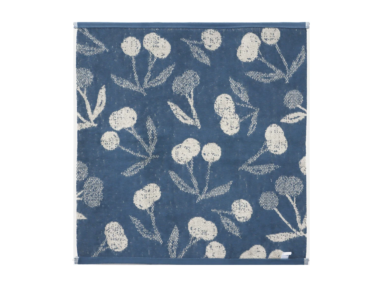 Lot de 2 torchons de cuisine éponge 50x50 cm coton BING bleu