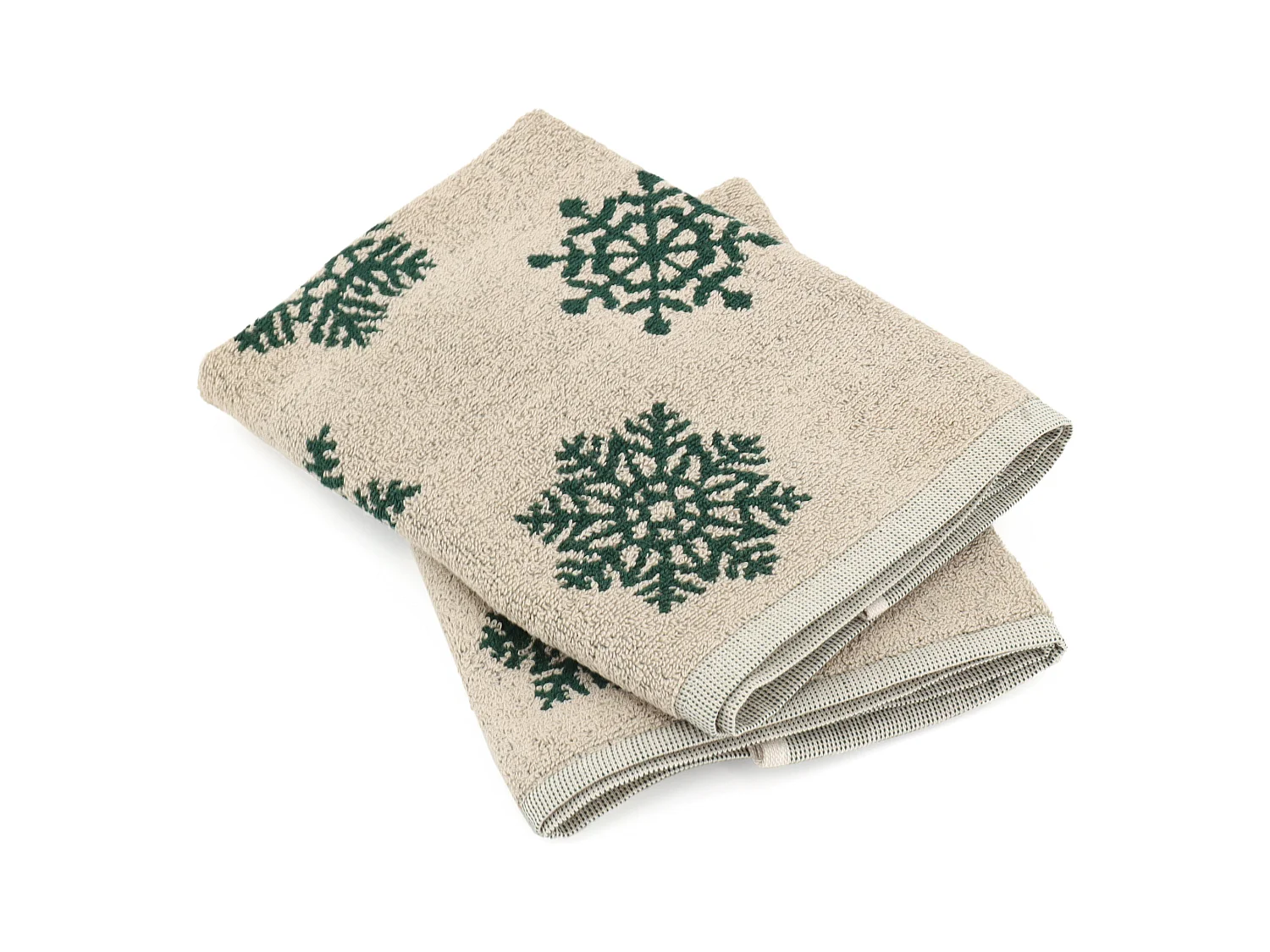 Lot de 2 torchons de cuisine éponge 50x50 cm coton ICE vert