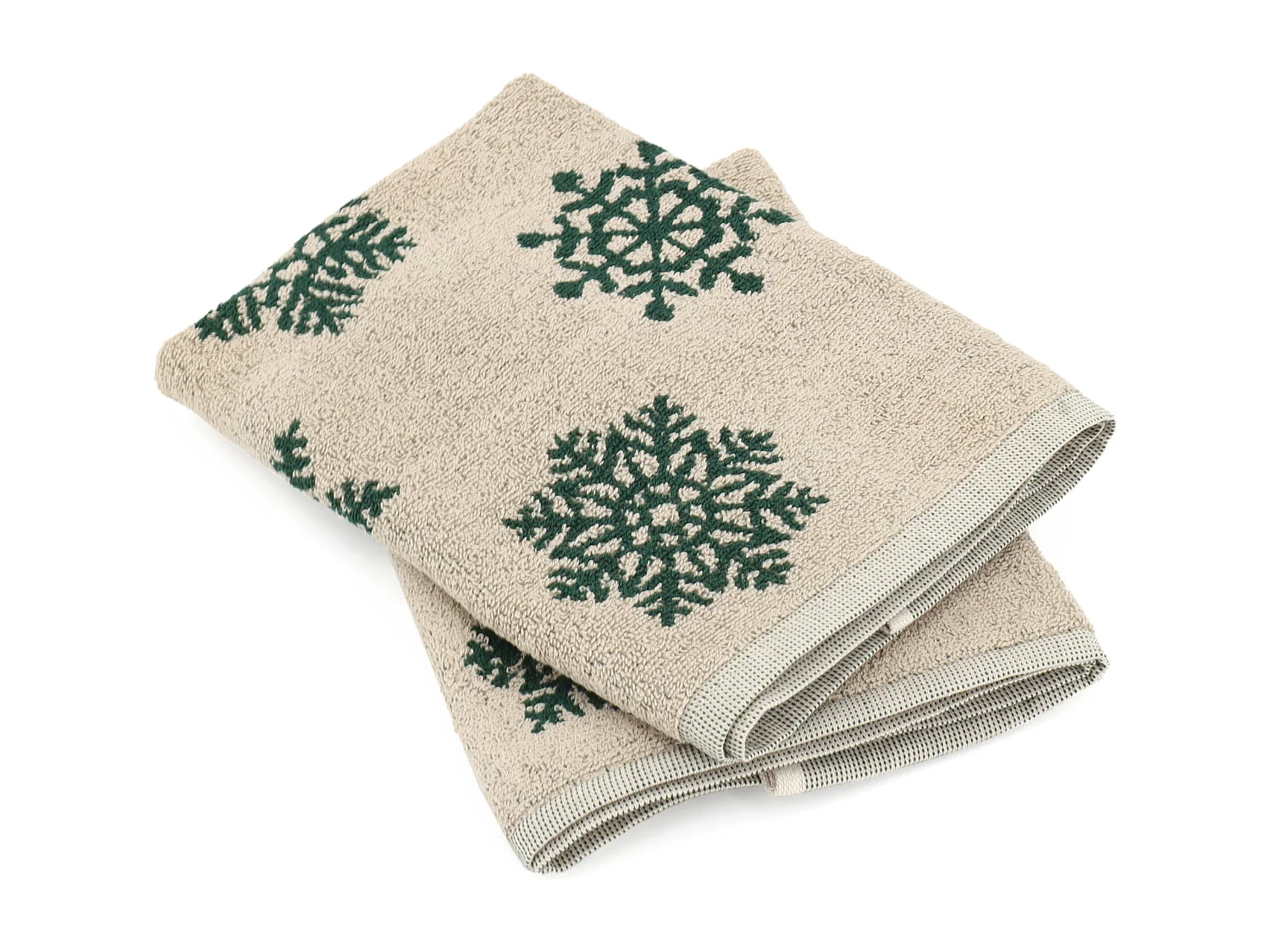 Lot de 2 torchons de cuisine éponge 50x50 cm coton ICE vert