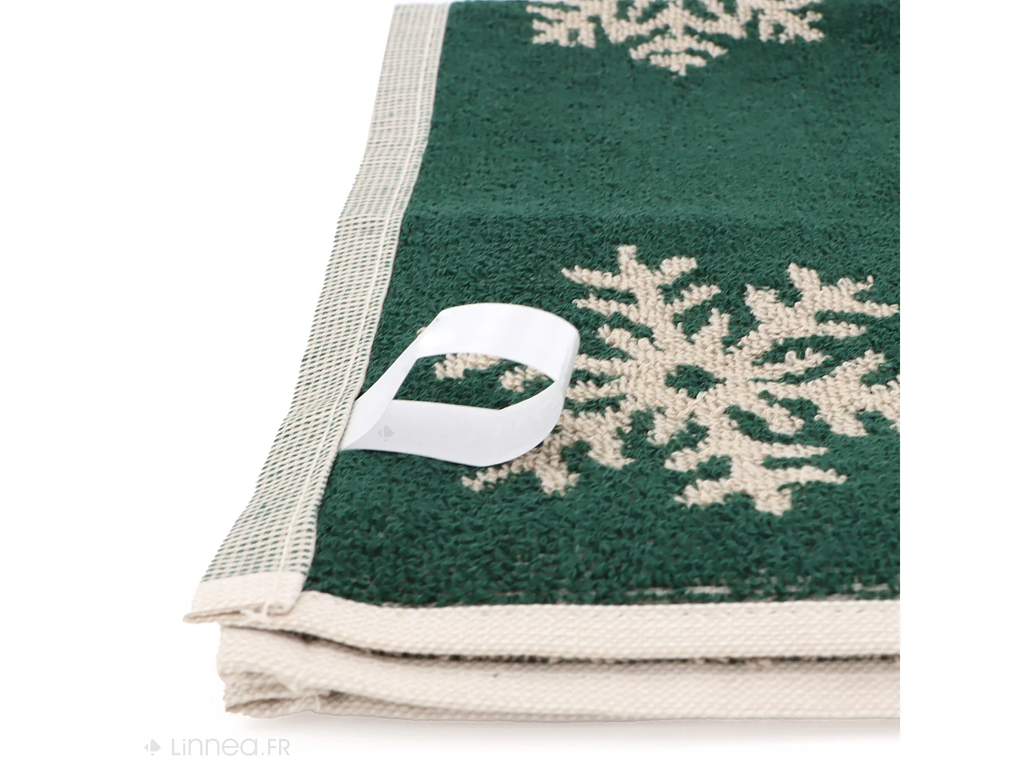 Lot de 2 torchons de cuisine éponge 50x50 cm coton ICE vert