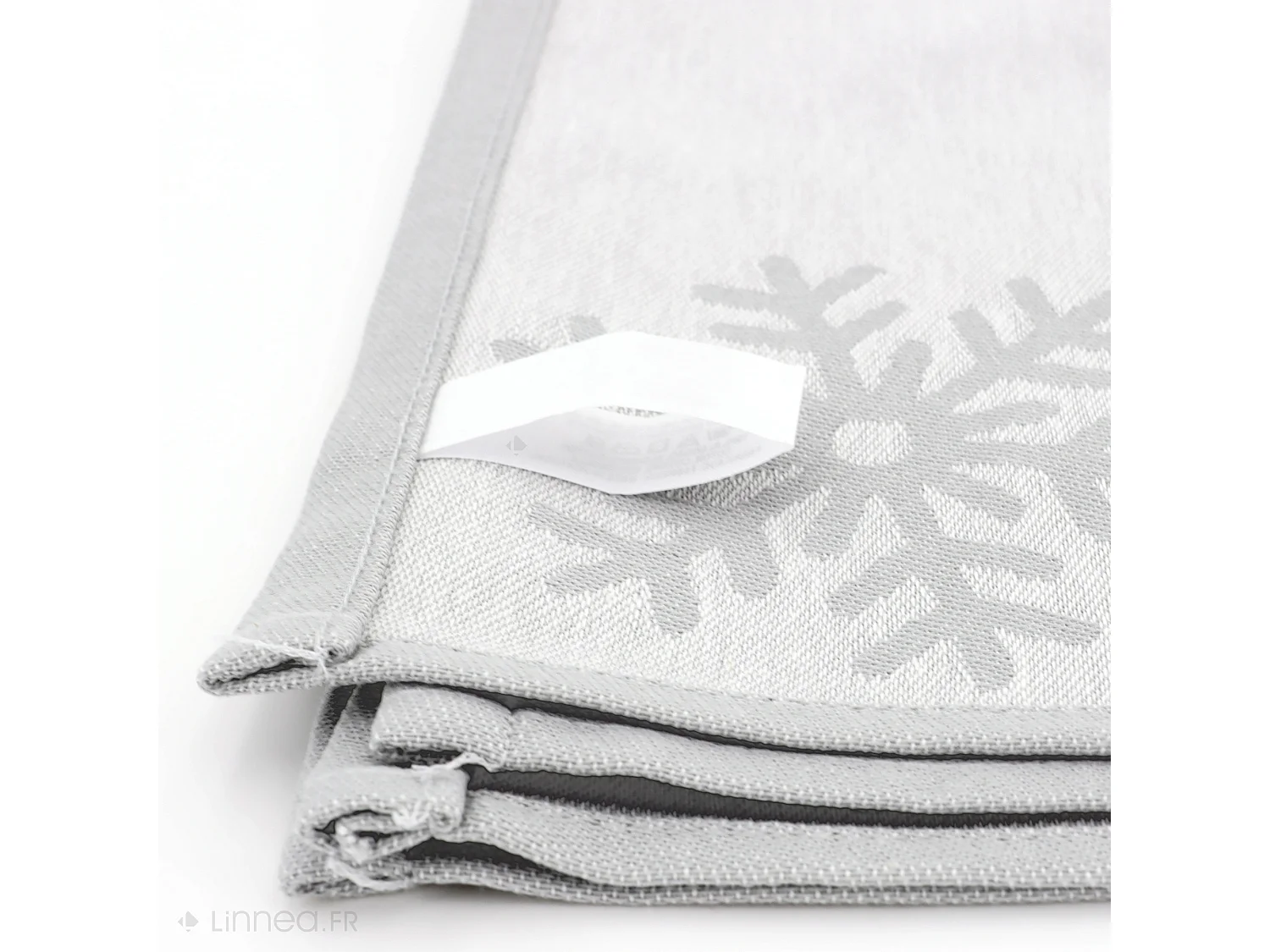 Lot de 2 torchons de cuisine toile 50x70 cm coton ICE gris