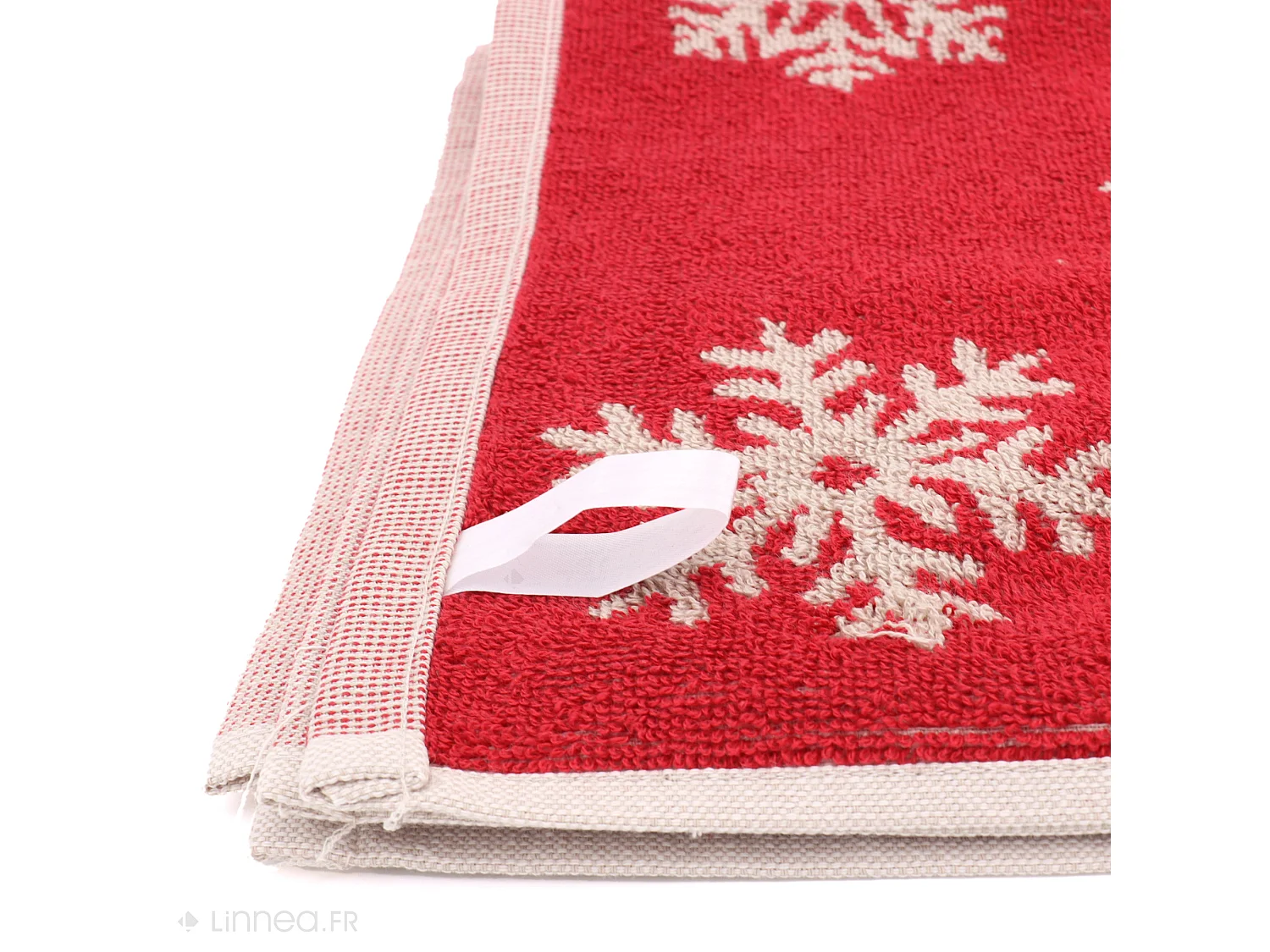 Lot de 2 torchons de cuisine éponge 50x50 cm coton ICE rouge