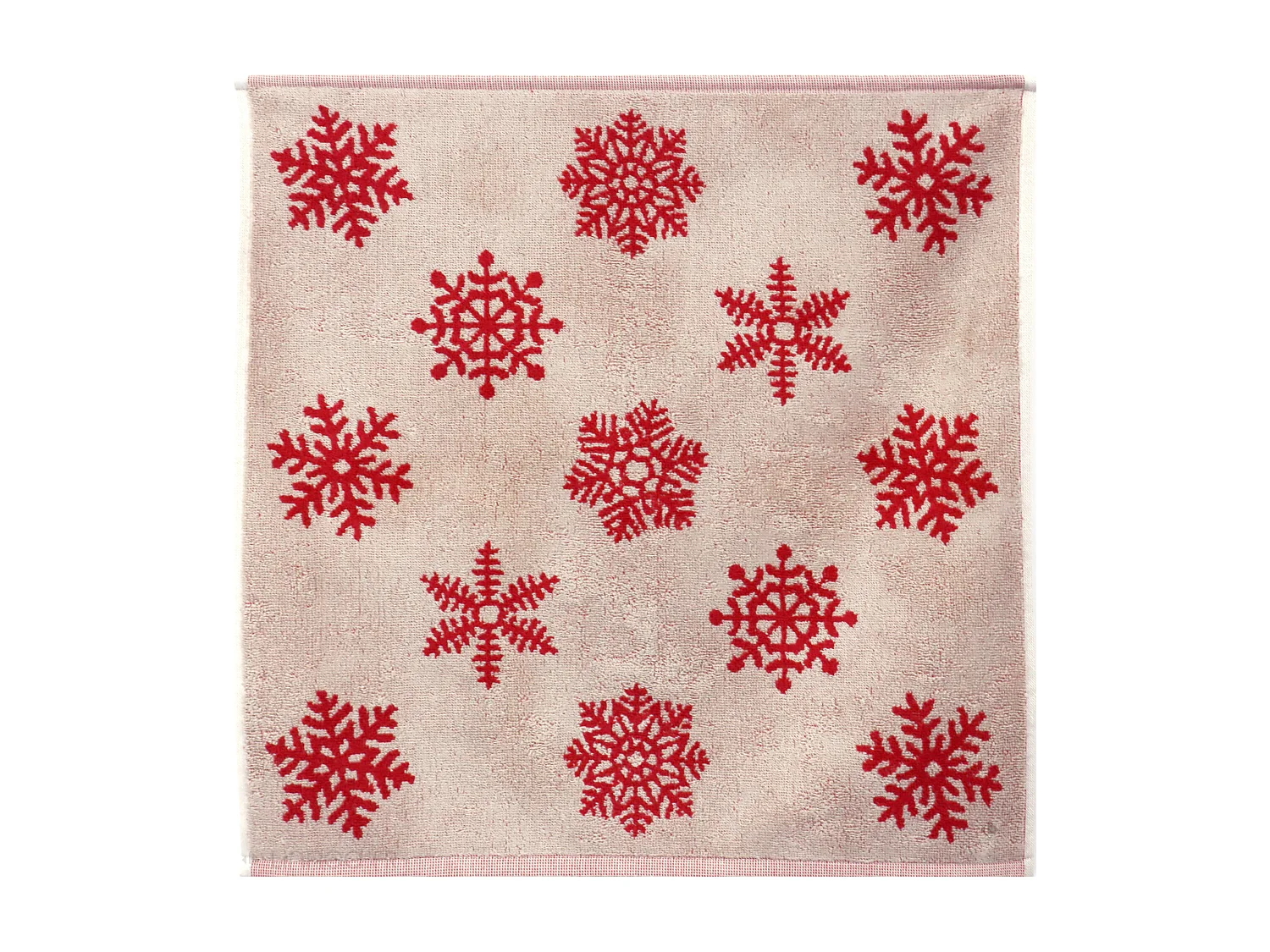 Lot de 2 torchons de cuisine éponge 50x50 cm coton ICE rouge