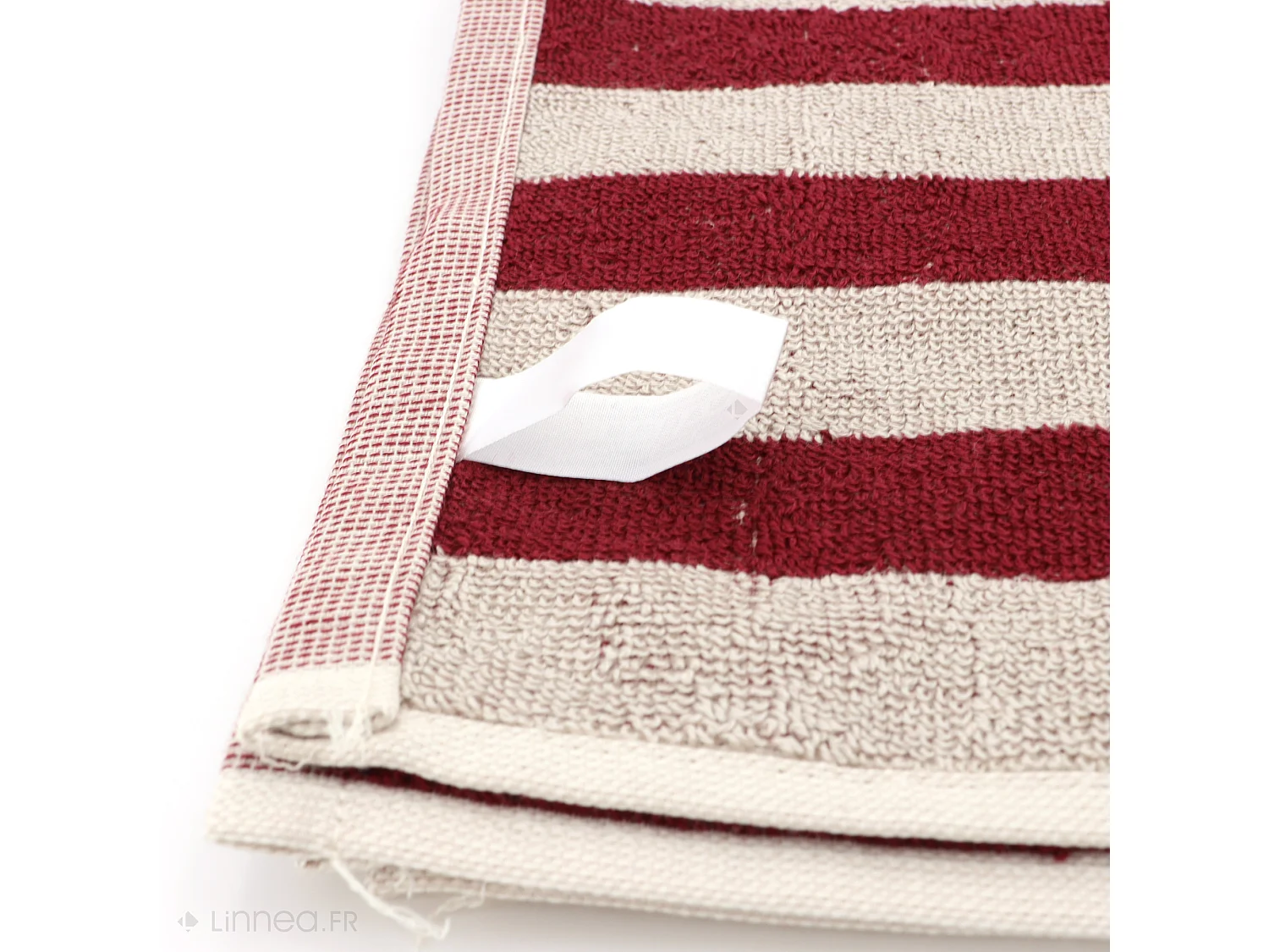 Lot de 2 torchons de cuisine éponge 50x50 cm coton PAT bordeaux