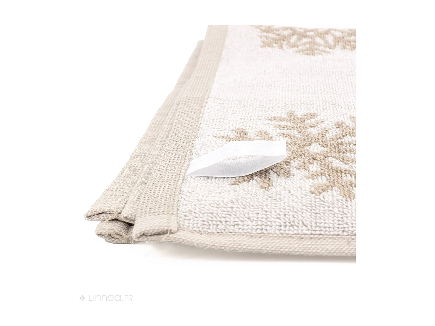 Lot de 2 torchons de cuisine éponge 50x50 cm coton ICE beige