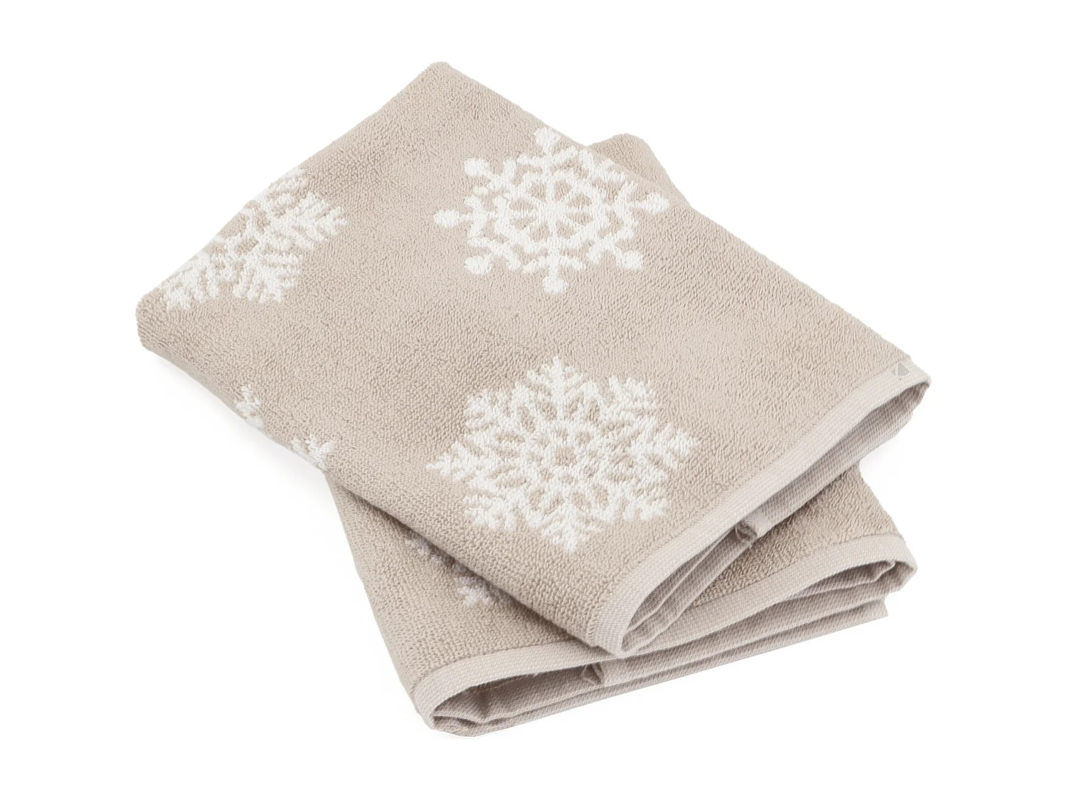 Lot de 2 torchons de cuisine éponge 50x50 cm coton ICE beige
