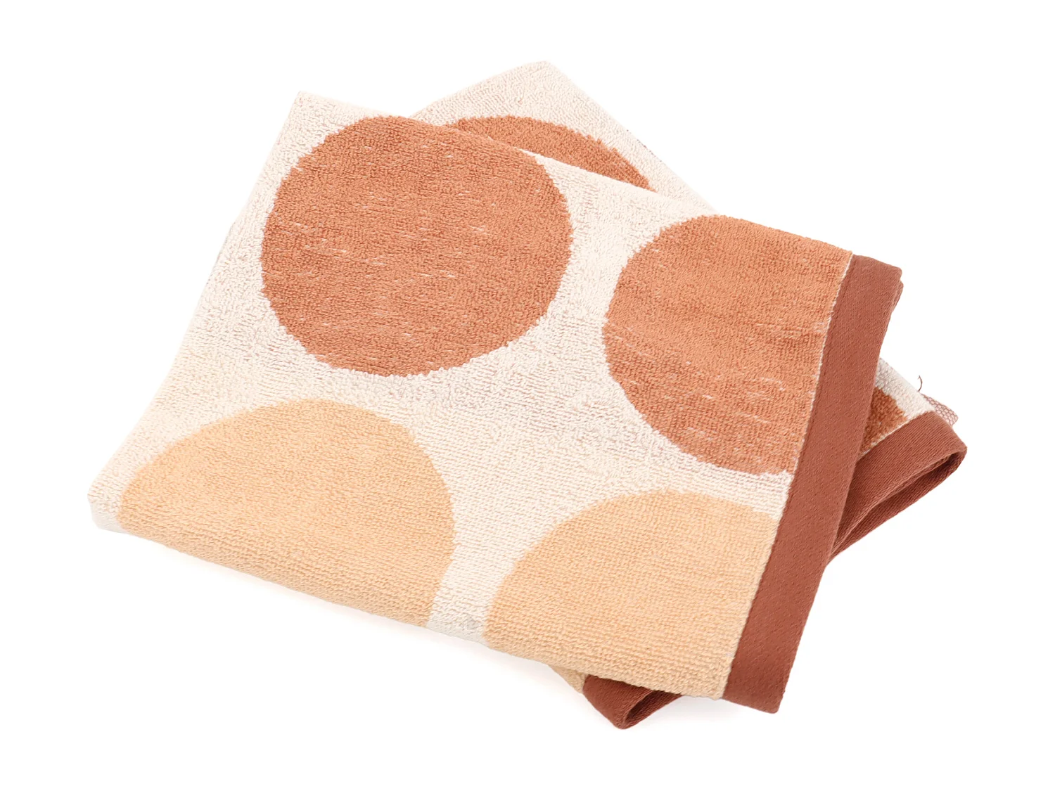 Lot de 2 torchons de cuisine éponge 50x50 cm coton GLOBUS marron