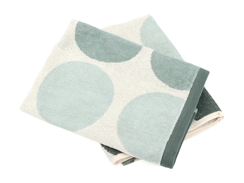 Lot de 2 torchons de cuisine éponge 50x50 cm coton GLOBUS vert