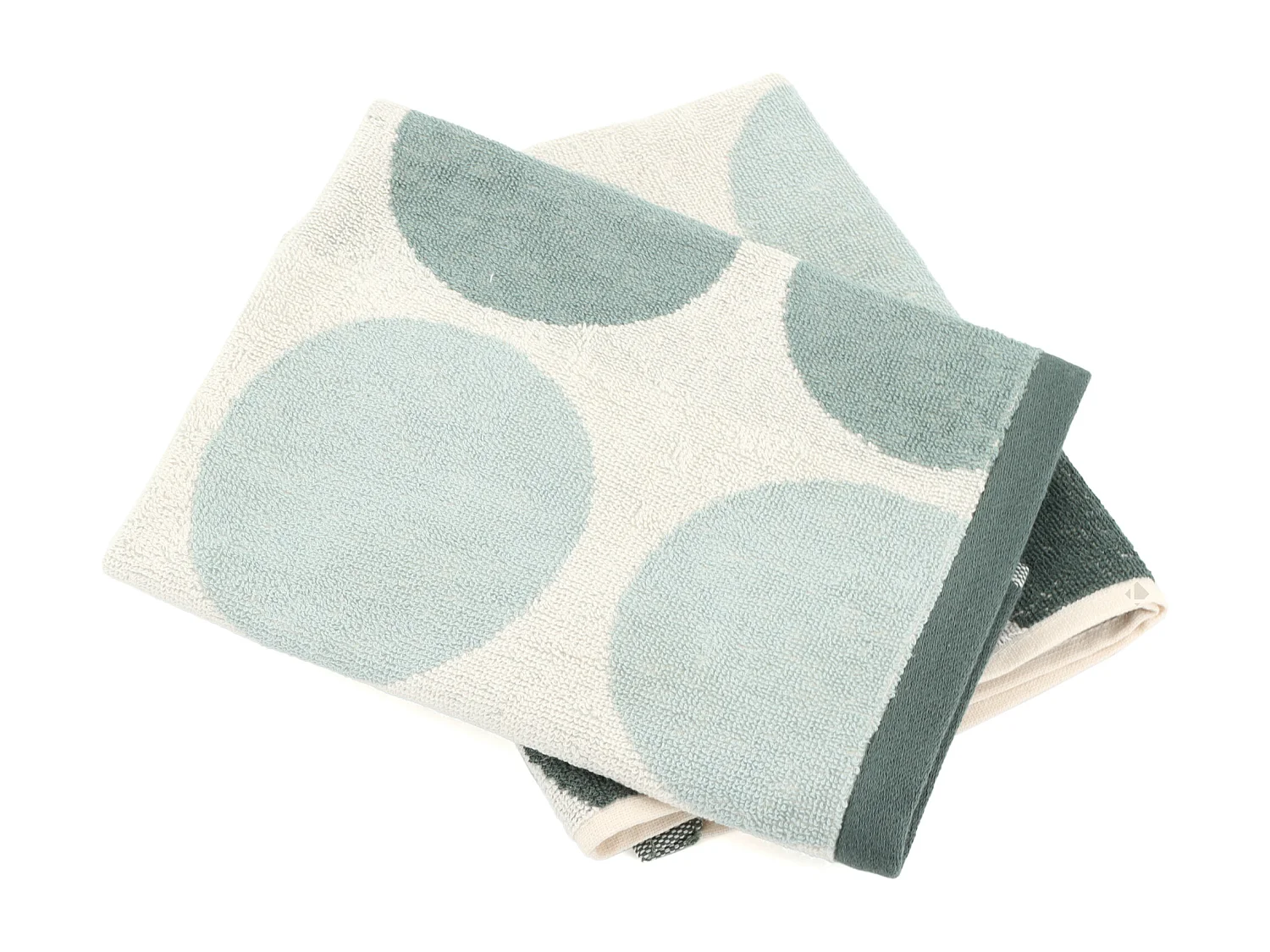 Lot de 2 torchons de cuisine éponge 50x50 cm coton GLOBUS vert