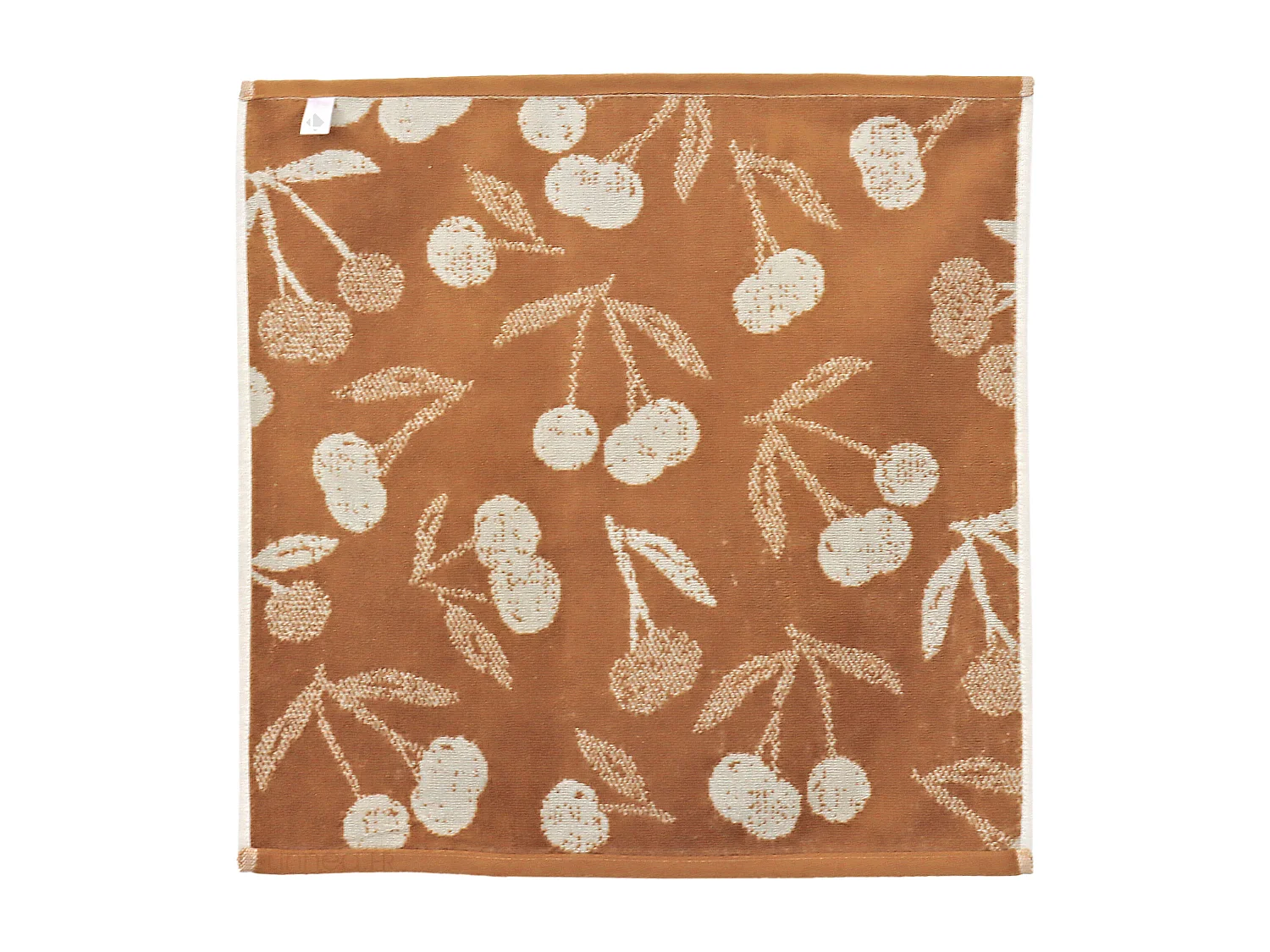 Lot de 2 torchons de cuisine éponge 50x50 cm coton BING marron