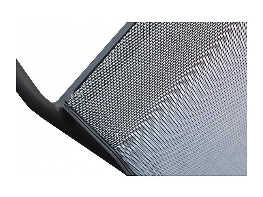 Lot de 2 chaises de jardin en aluminium et revêtement textilène - DOLA