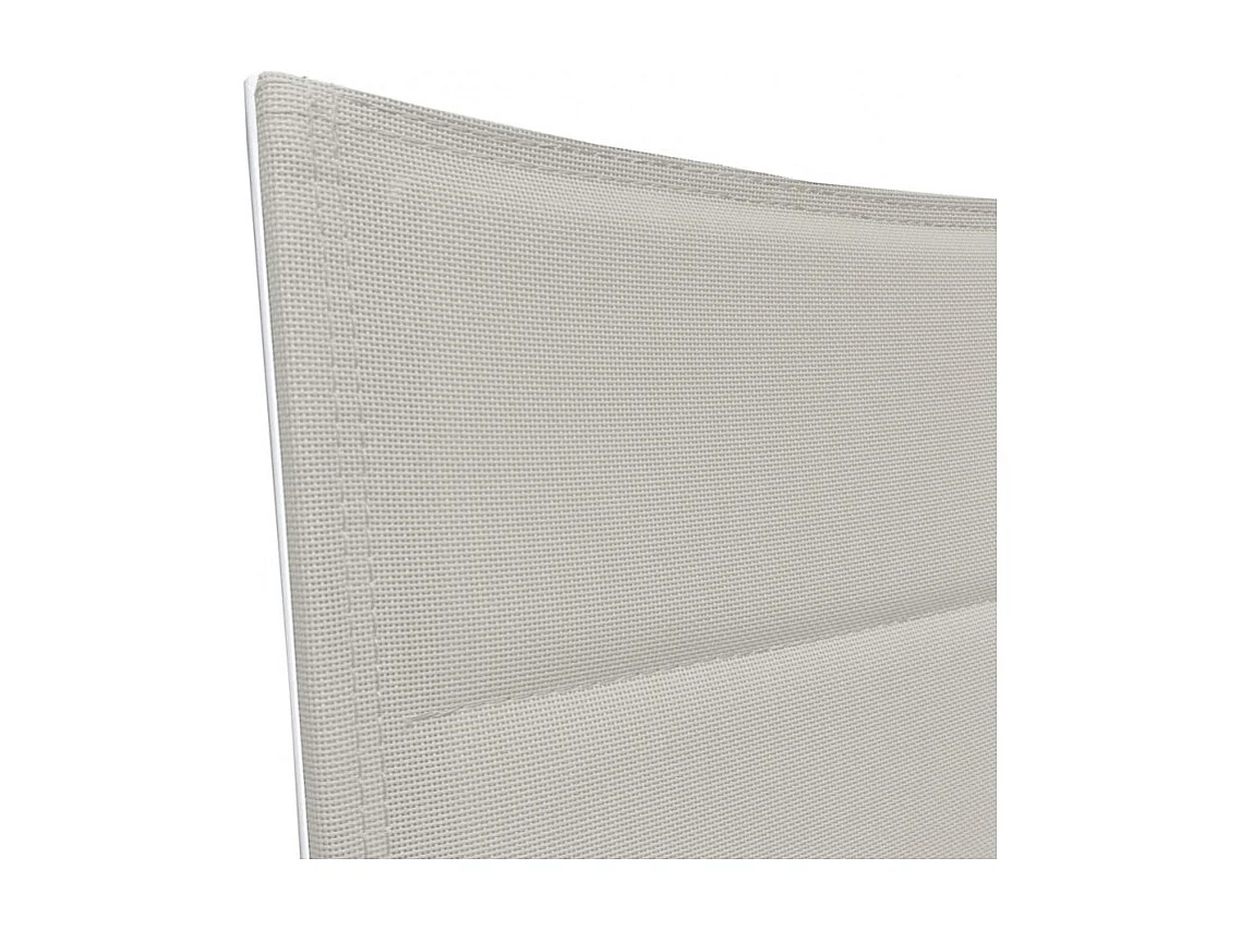 Lot de 2 chaises de jardin aluminium et tissu textilène gris - ATLAN