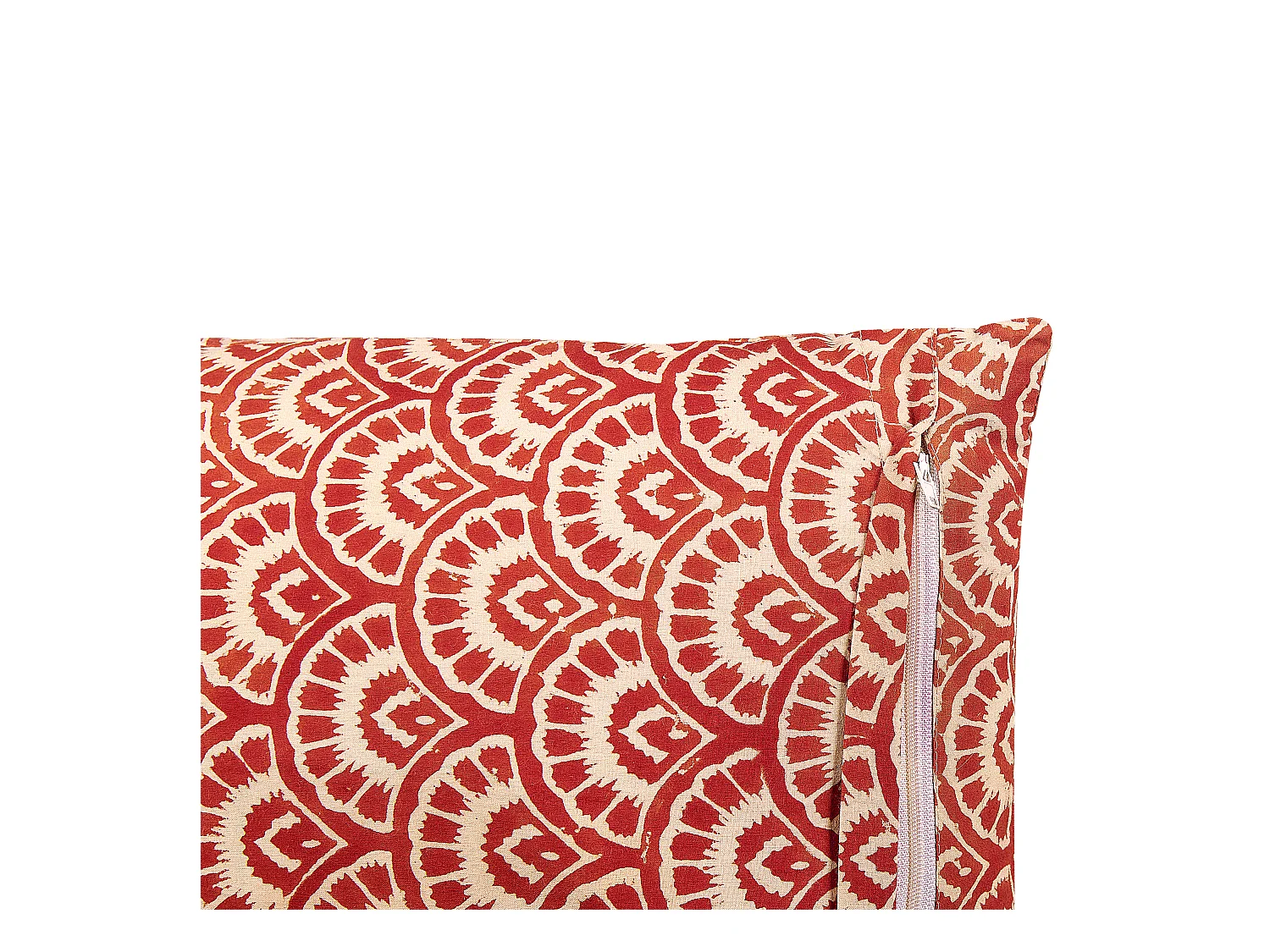 Dekokissen mit Füllung geometrisches Muster rot / weiß 45x45 cm Rhus