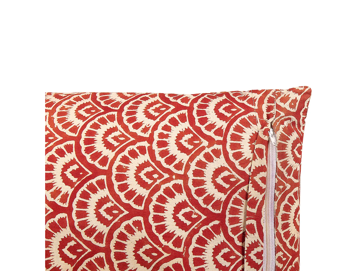 Almofada decorativa RHUS Algodão 45 x 45 cm Vermelho Padrão geométrico