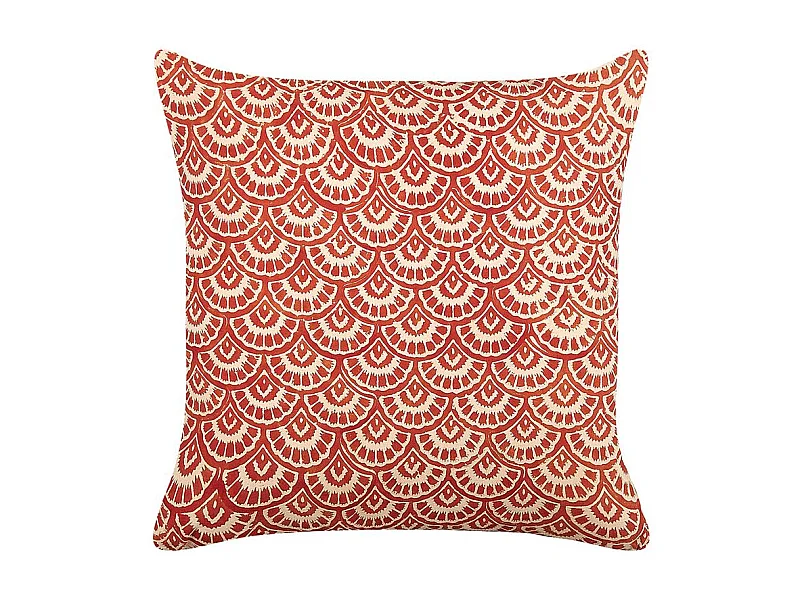 Coussin RHUS Coton 45 x 45 cm Rouge Motif géométrique