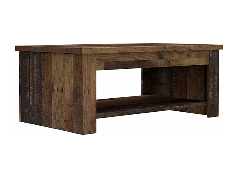 Table basse avec plateau relevable effet bois vieilli - BUCK