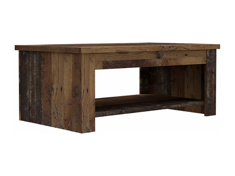 Table basse avec plateau relevable effet bois vieilli - BUCK