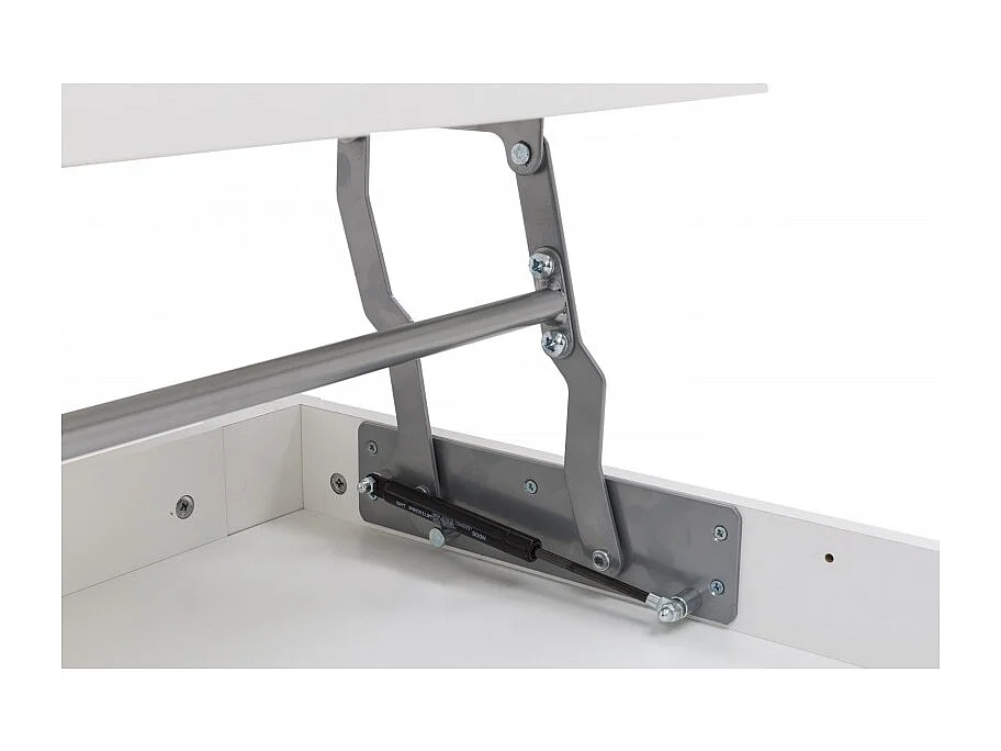 Table basse rectangulaire blanc avec plateau relevable - COOL