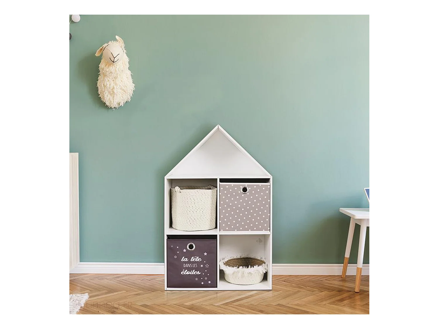 Lot de 2 cubes de rangement 30x30 cm bleu 27L