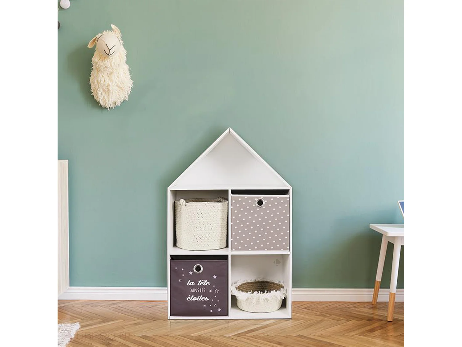 Lot de 2 cubes de rangement 30x30 cm bleu 27L