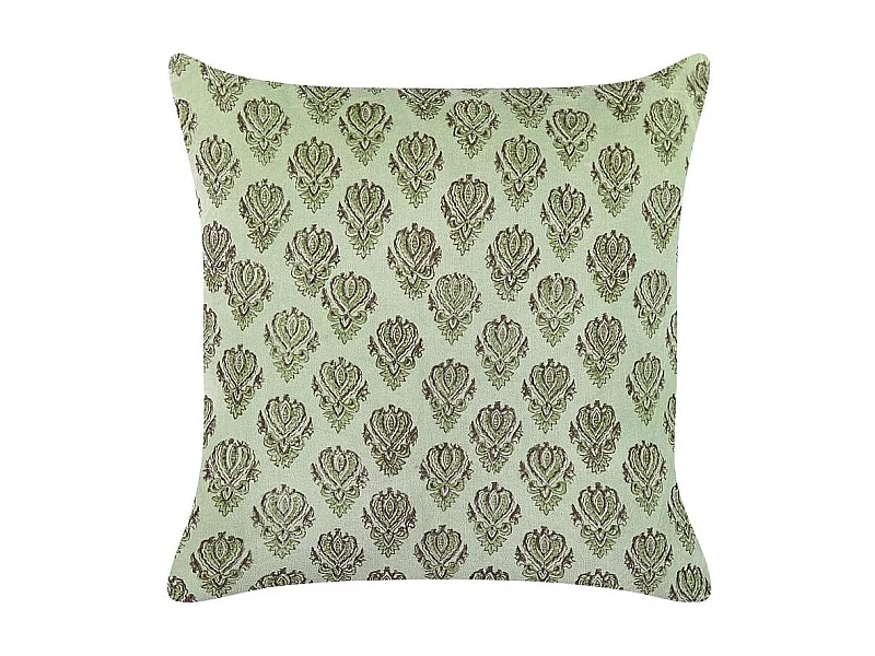 Almofada decorativa RUNGIA Veludo 45 x 45 cm Verde Padrão floral